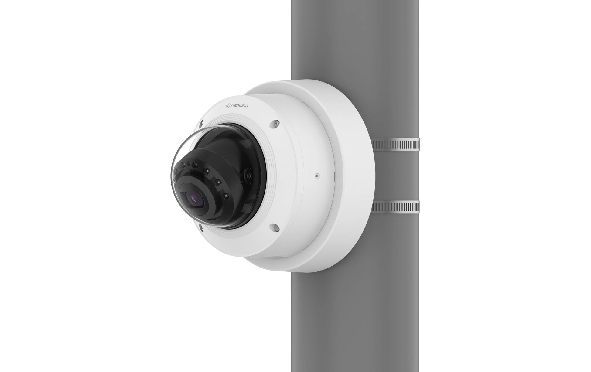 Hanwha SBD-180PMW Masthalterung – Mastmontage, vandalismussicher, für PNV-A6081R, PND-A6081RV, C6083RV und andere