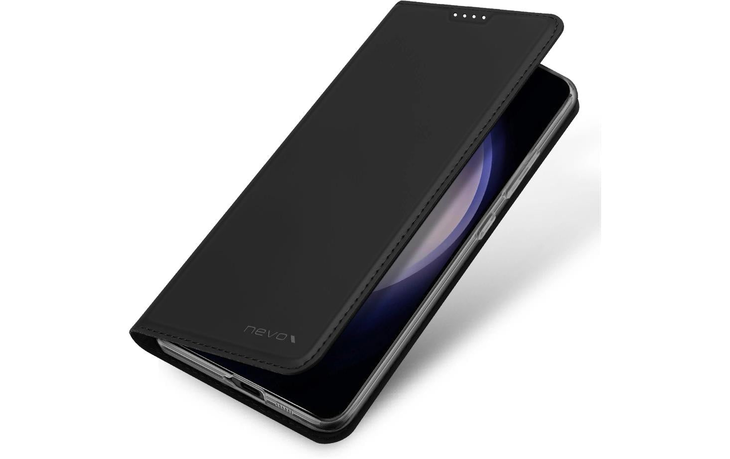 Nevox Vario Folio – für Samsung Galaxy S25+, mit Ständer, mit Kartenfach, PU+TPU, schwarz