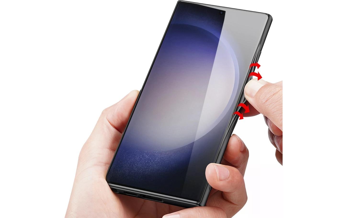 nevox StyleShell NYLO Backcover – für Samsung Galaxy S25 Ultra, Nylon+PC+TPU, schwarz, Karbonfaser