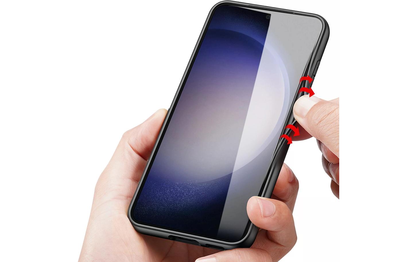 nevox StyleShell NYLO – Backcover – für Samsung Galaxy S25, Nylon+PC+TPU, Schwarz, Karbonfaser