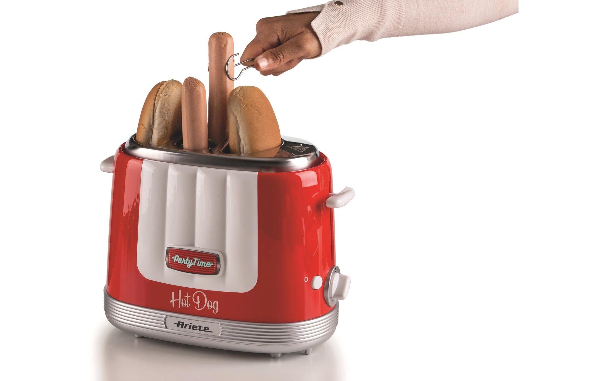 Ariete Hot-Dog-Gerät ARI-206-RD – 2 Hot Dogs, 5 Stufen, 650 W – Hellblau