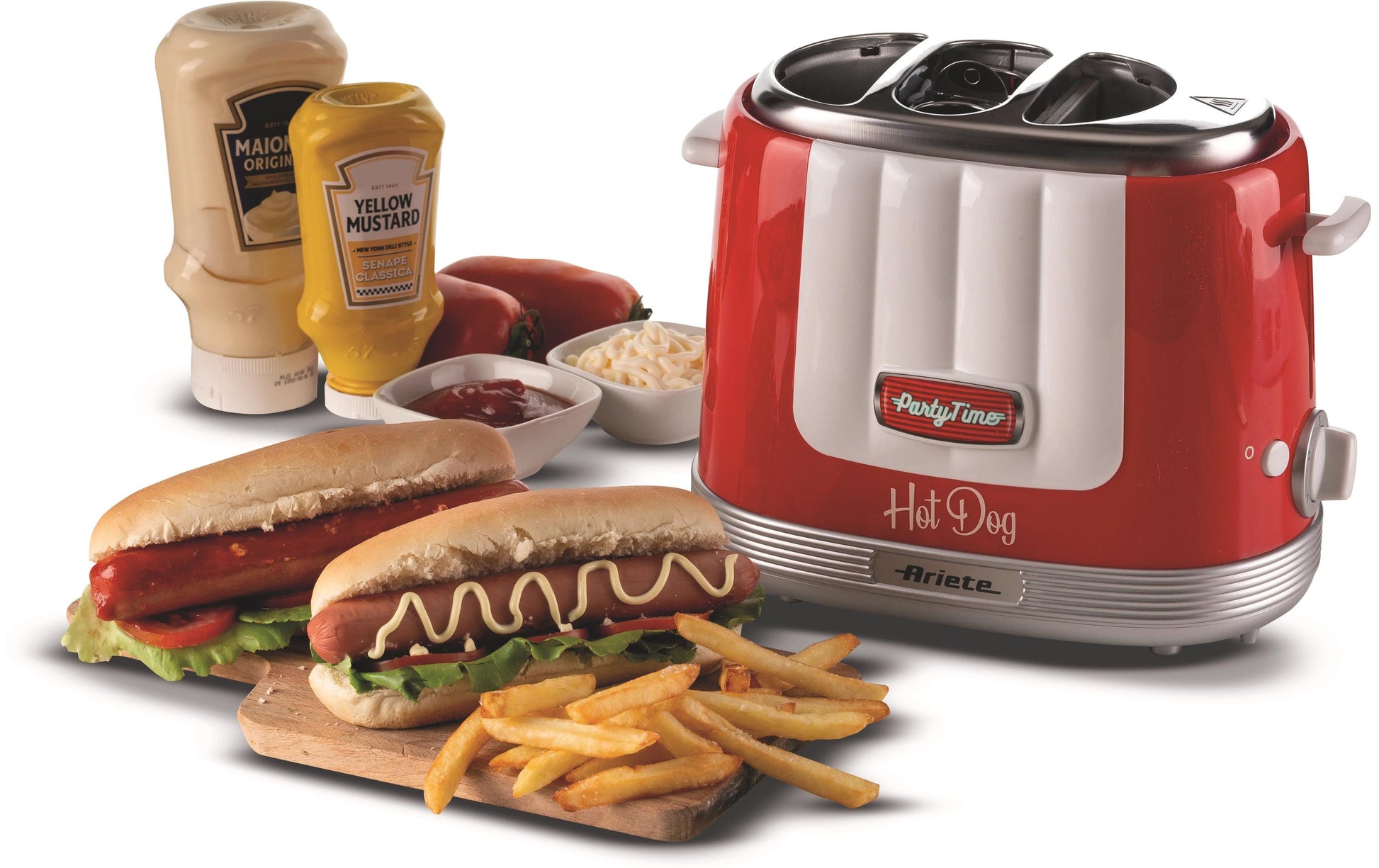 Ariete Hot-Dog-Gerät ARI-206-RD – 2 Hot Dogs, 5 Stufen, 650 W – Hellblau
