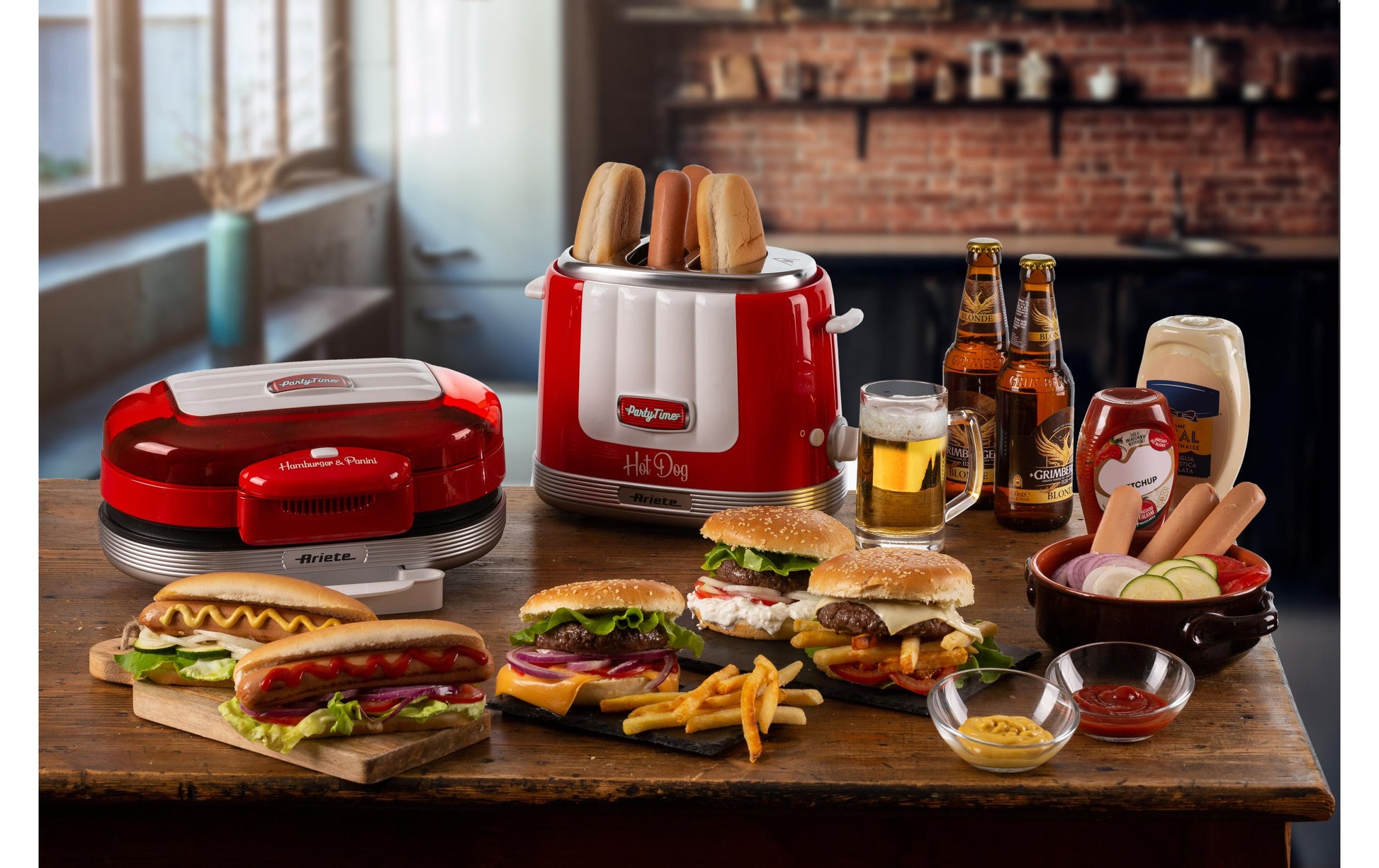 Ariete Hot-Dog-Gerät ARI-206-RD – 2 Hot Dogs, 5 Stufen, 650 W – Hellblau