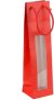 Brieger Flaschentüte Rot – 90 × 380 × 100 mm – mit Fenster – für 1 Flasche