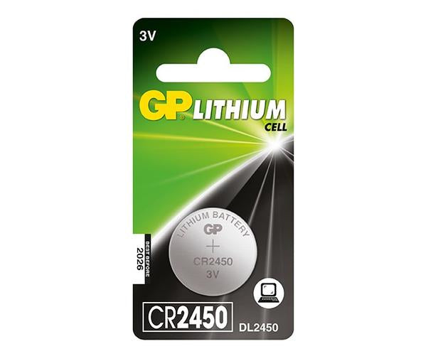 GP Batteries Knopfzelle CR2450, Lithium, 3 V – 1 Stk.