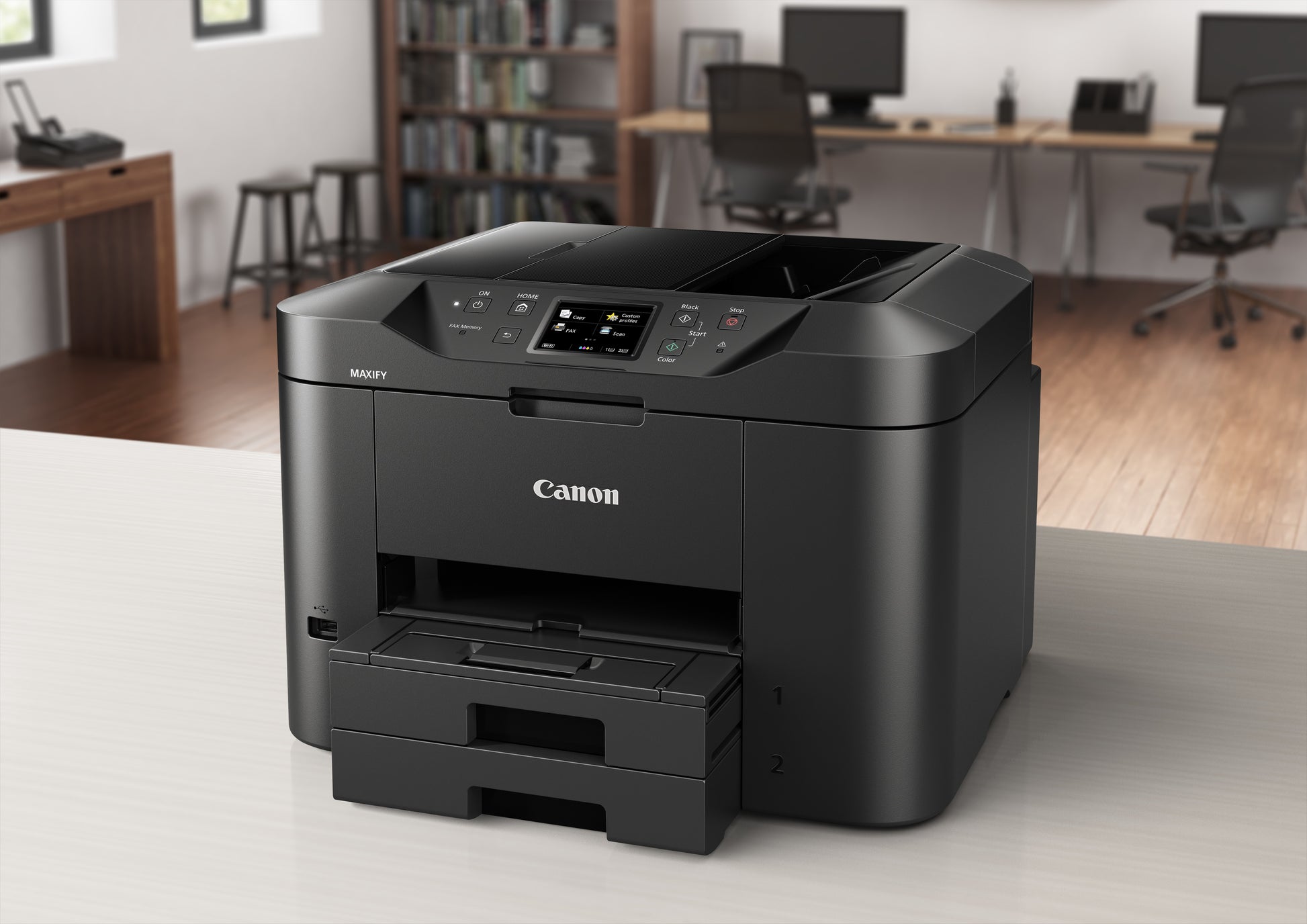 Canon MAXIFY MB2750 – Farbiges Tintenstrahl-MFP A4, 4-in-1 – USB/LAN/WLAN – Duplex, ADF – 24 Seiten/Min S/W