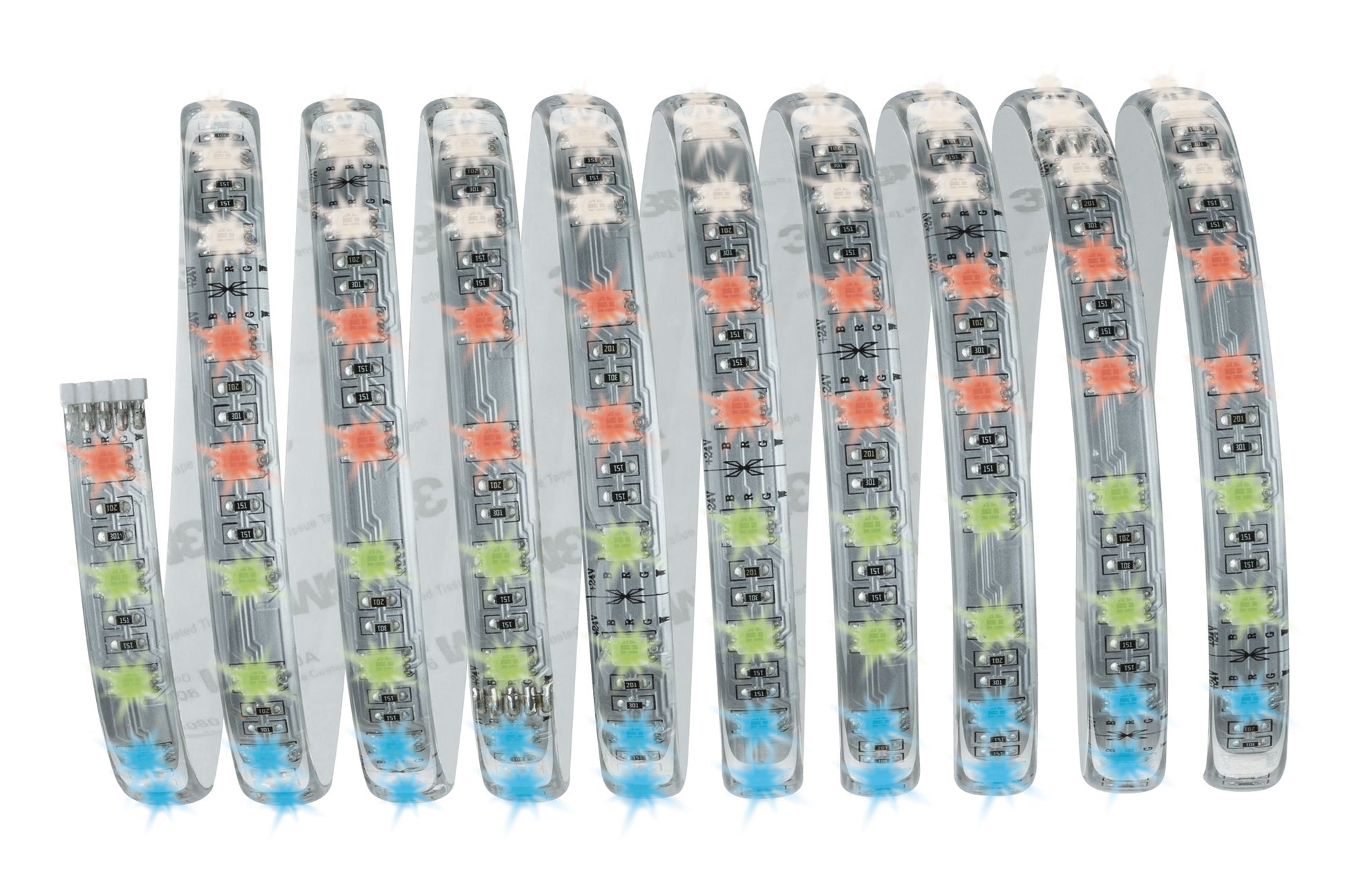 Paulmann LED-Strip MaxLED – Set, 3 m, 1260 lm, 36 W, RGBW, 2700 K, dimmbar, weiss, Netzteil, Fernbedienung