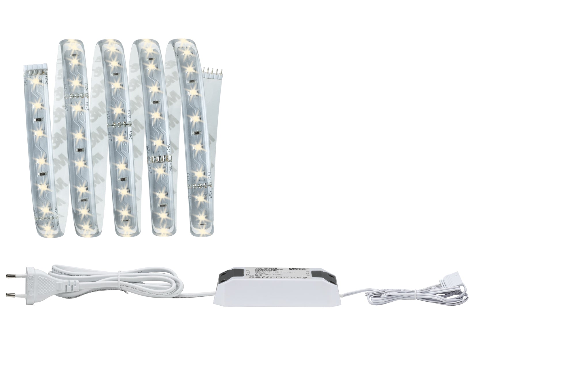 Paulmann LED-Strip MaxLED 500 – 1,5 m, 825 lm, 10 W, 2700 K, dimmbar, weiss, mit Netzteil