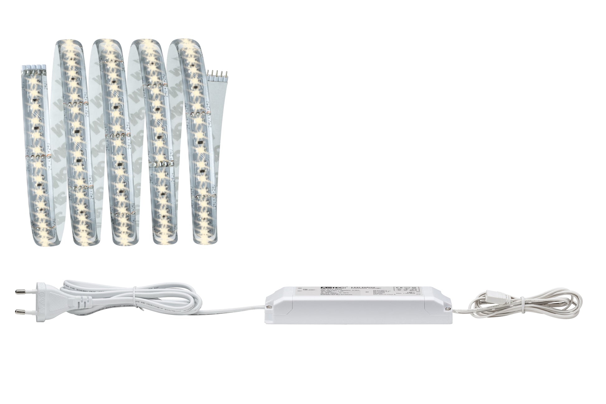 Paulmann LED-Strip – 1,5 m, 1650 lm, 20 W, 2700 K, dimmbar, weiss, mit Netzteil