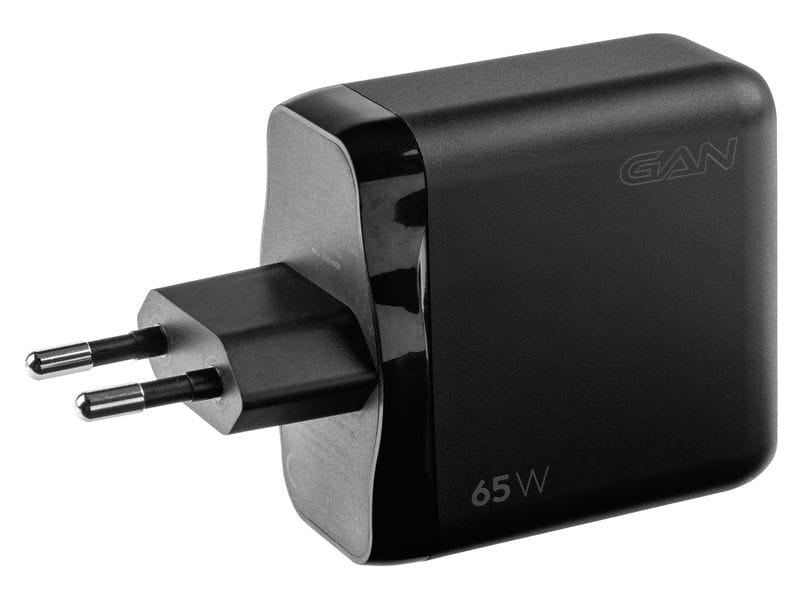 ONIT F02801 USB-Ladegerät 65 W – USB-C×2, USB-A×1 – PD 3.0, PPS, QC 3.0 – GaN, EU-Stecker (Typ C) – Schwarz