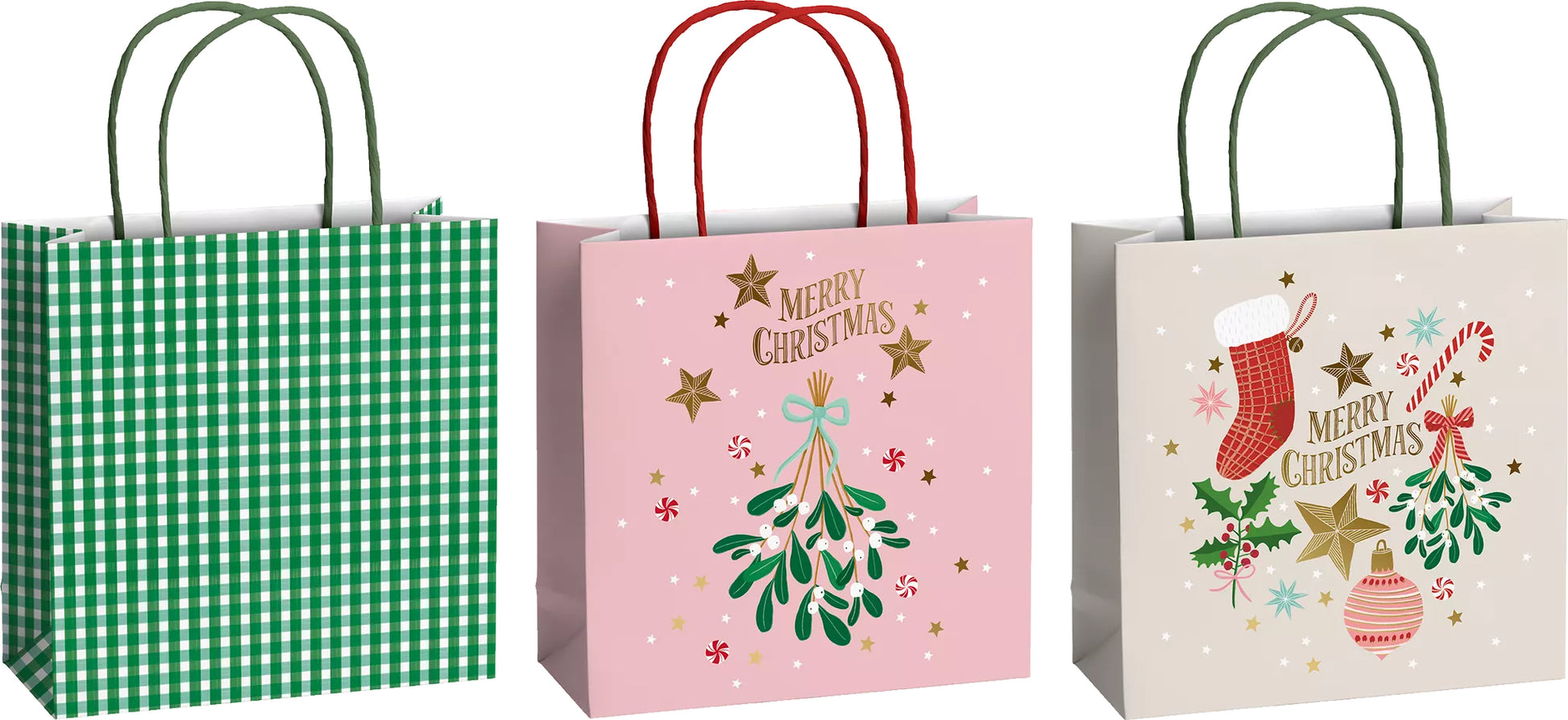 Stewo Geschenktasche 'Charlize' – 20 × 8 × 20 cm, Papier, 200 g/m², Mehrfarbig, 3 Stück