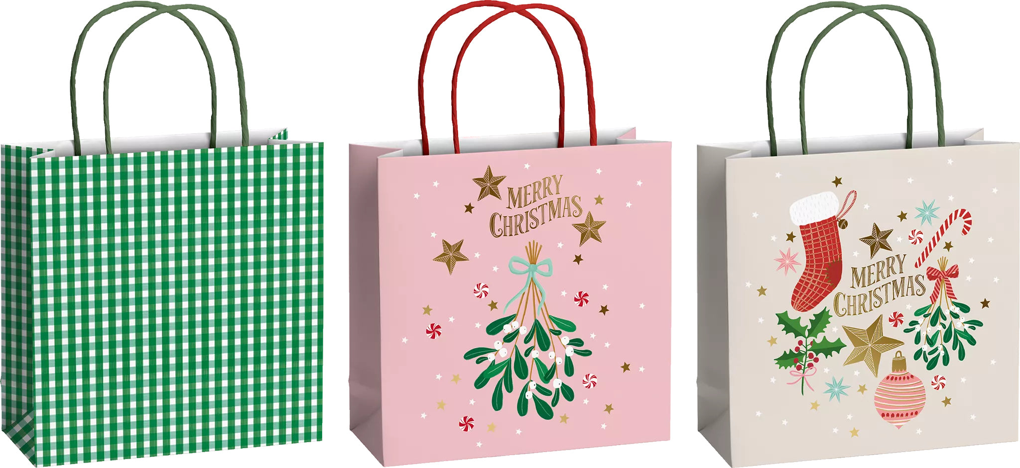 Stewo Geschenktasche 'Charlize' – 20 × 8 × 20 cm, Papier, 200 g/m², Mehrfarbig, 3 Stück