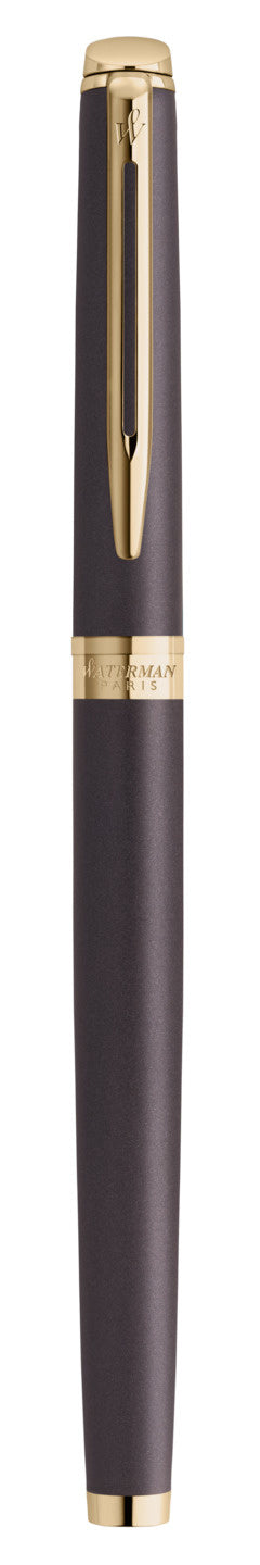 Waterman Hémisphère US Ed – Mittlere Feder – für Rechts- & Linkshänder – Lava Schwarz, Blau – Patronen/Konverter