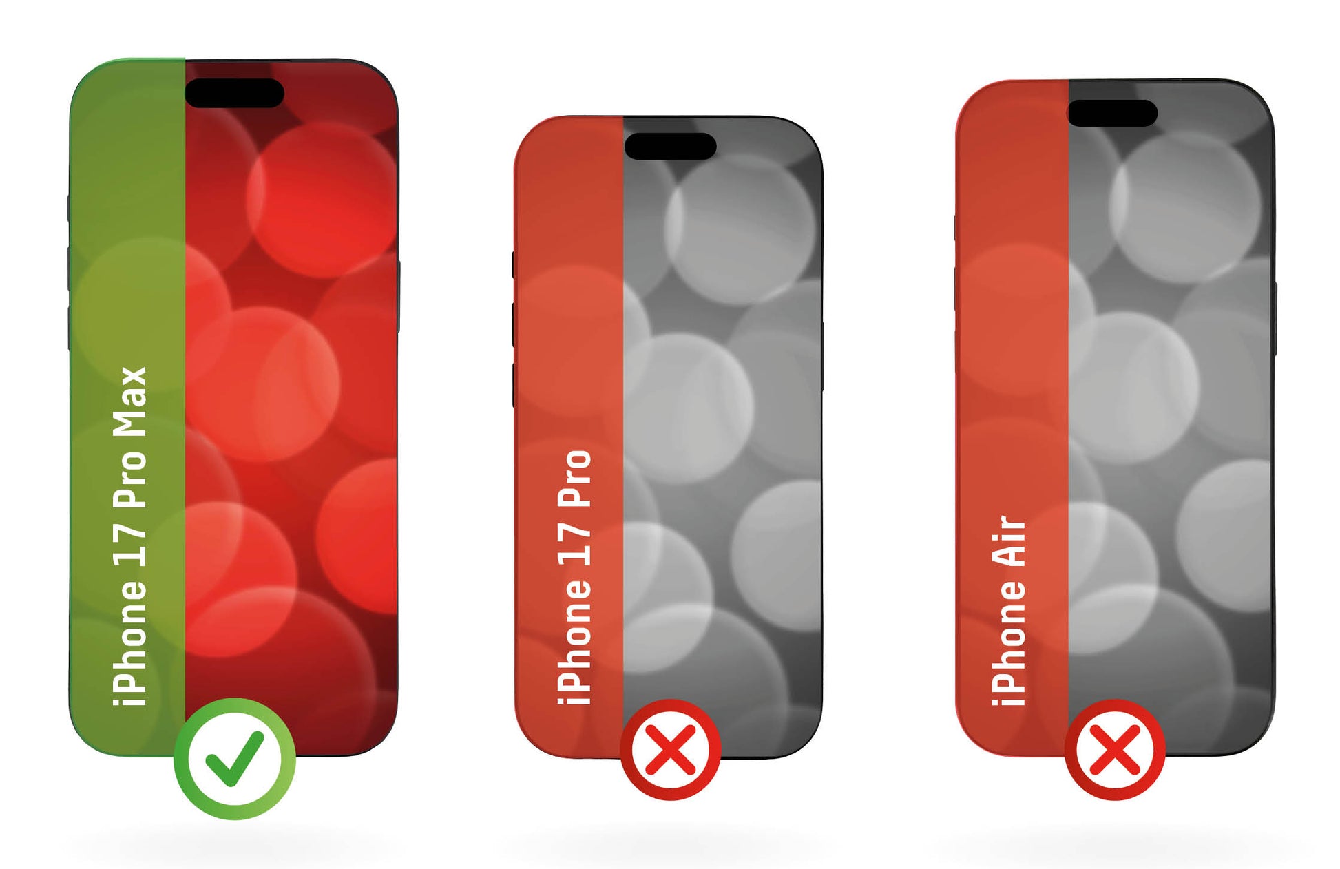 E.V.I. Displayschutz (Panzerglas), 9H – für iPhone 17 Pro Max