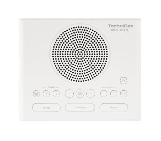 TechniSat DigitRadio 51 – Radiowecker – DAB+, UKW, Netzbetrieb – Weiss