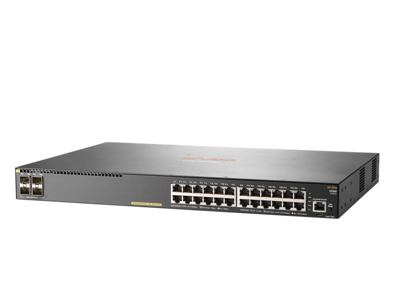 HPE Aruba 2930F 24G – Managed L3 Switch – 24× 1G, 4× SFP, PoE+, PoE-Budget 370 W, 19", 1U