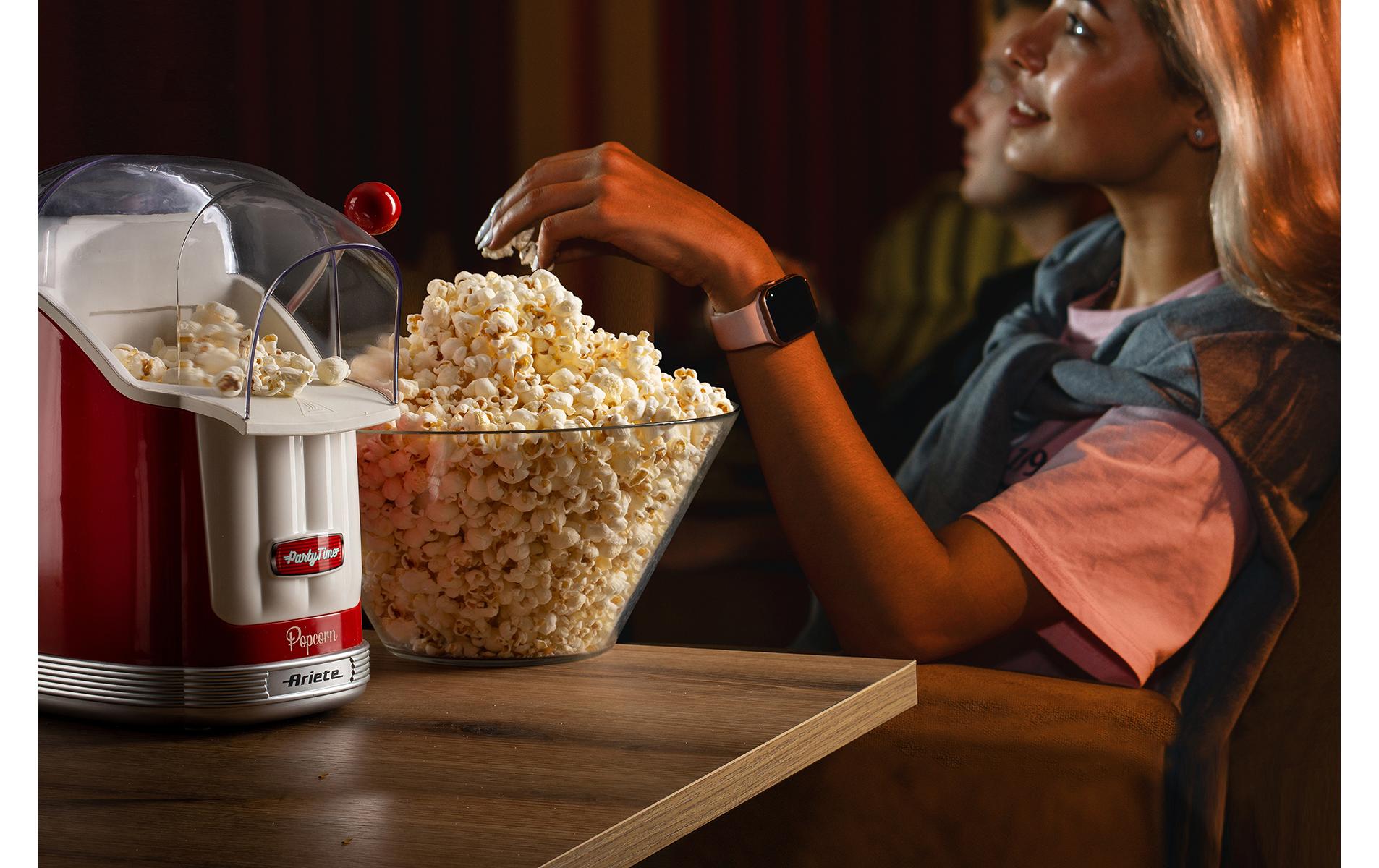 Ariete Popcorn-Maschine ARI-2958-RD – 600 g, Heissluft, 1100 W – Rot/Weiss
