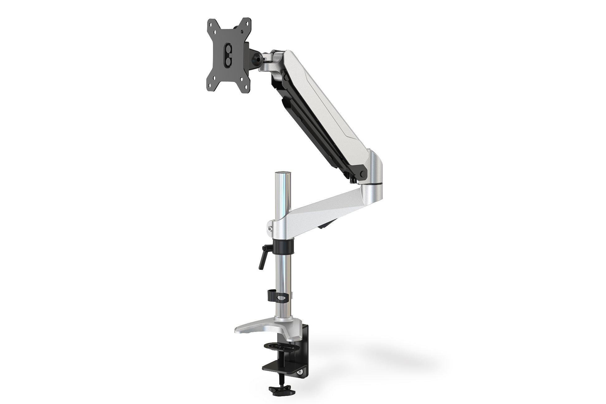 Digitus Monitorarm, Tischklemme, bis 27", VESA 75 × 75/100 × 100 mm, 8 kg, schwarz, silber