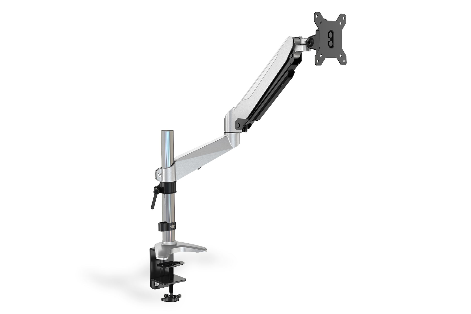 Digitus Monitorarm, Tischklemme, bis 27", VESA 75 × 75/100 × 100 mm, 8 kg, schwarz, silber