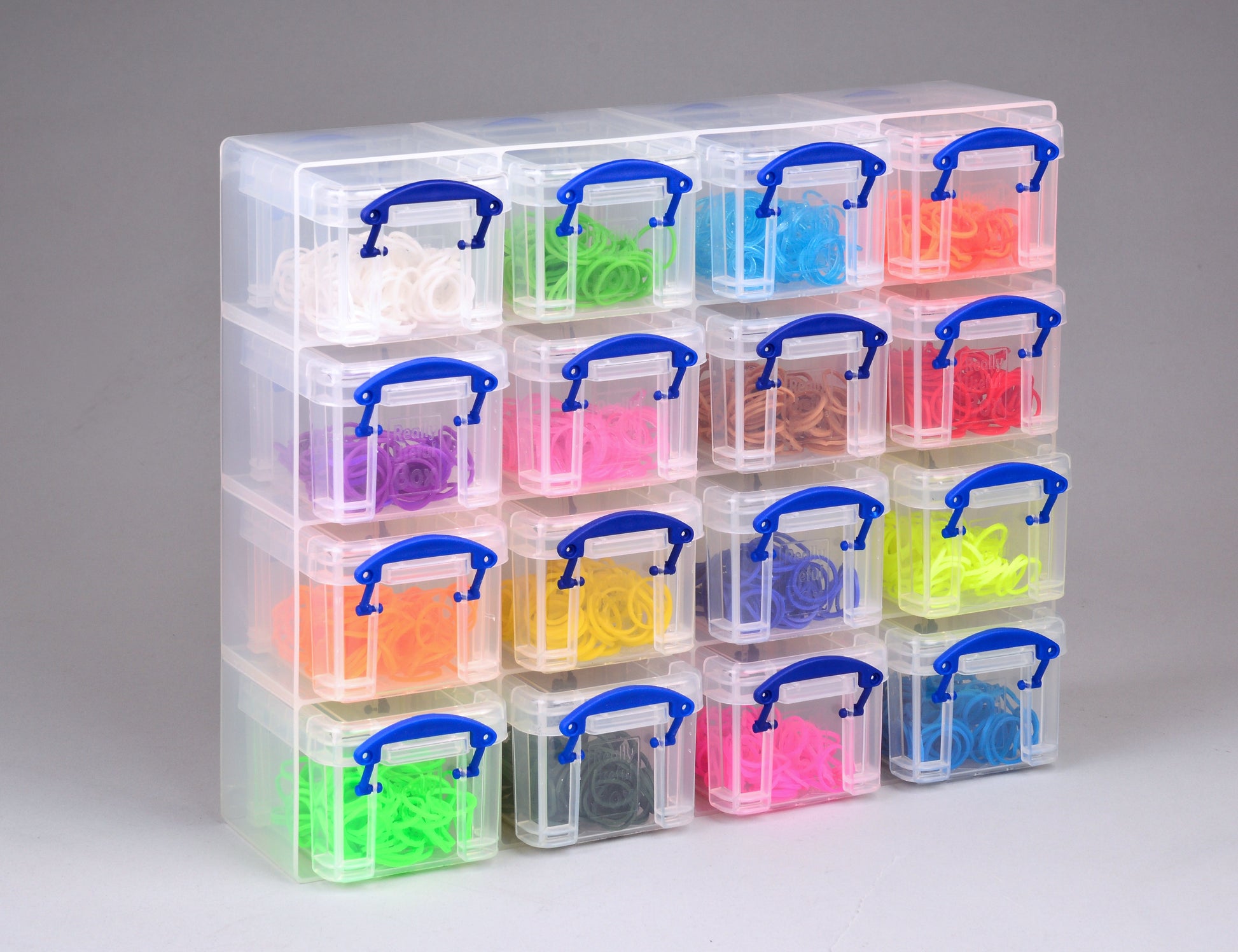 Really Useful Boxes Organizer-Set – Kunststoff, transparent, 28 × 22,4 × 9 cm – 16er-Pack