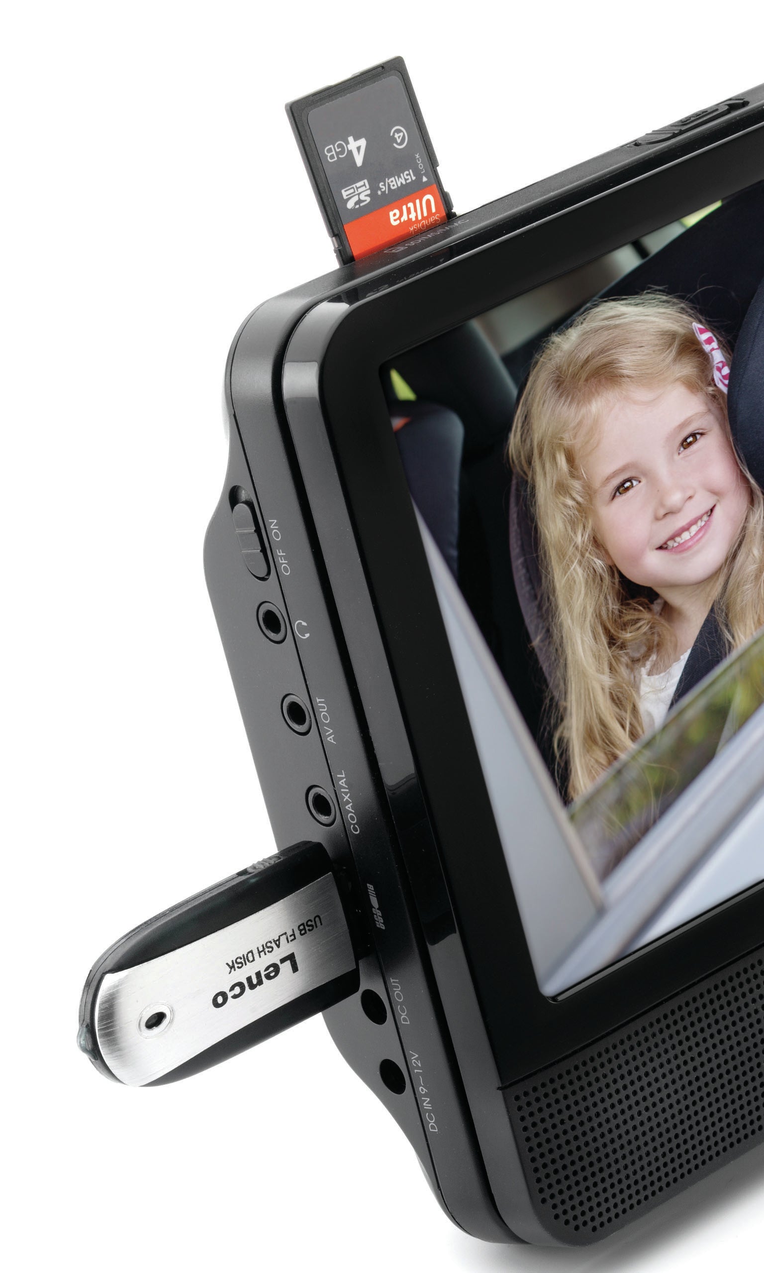 Lenco DVP-939 – 2× 9" Tragbarer DVD-Player, Dual-Screen, 800×480 Pixel, SD/USB, 2 h Akku, Schwarz
