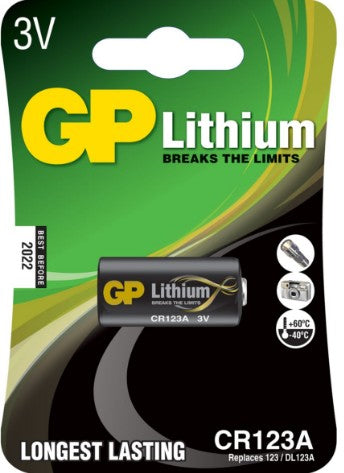 GP Batteries CR123A Batterie, Lithium, 3 V – 1 Stk.