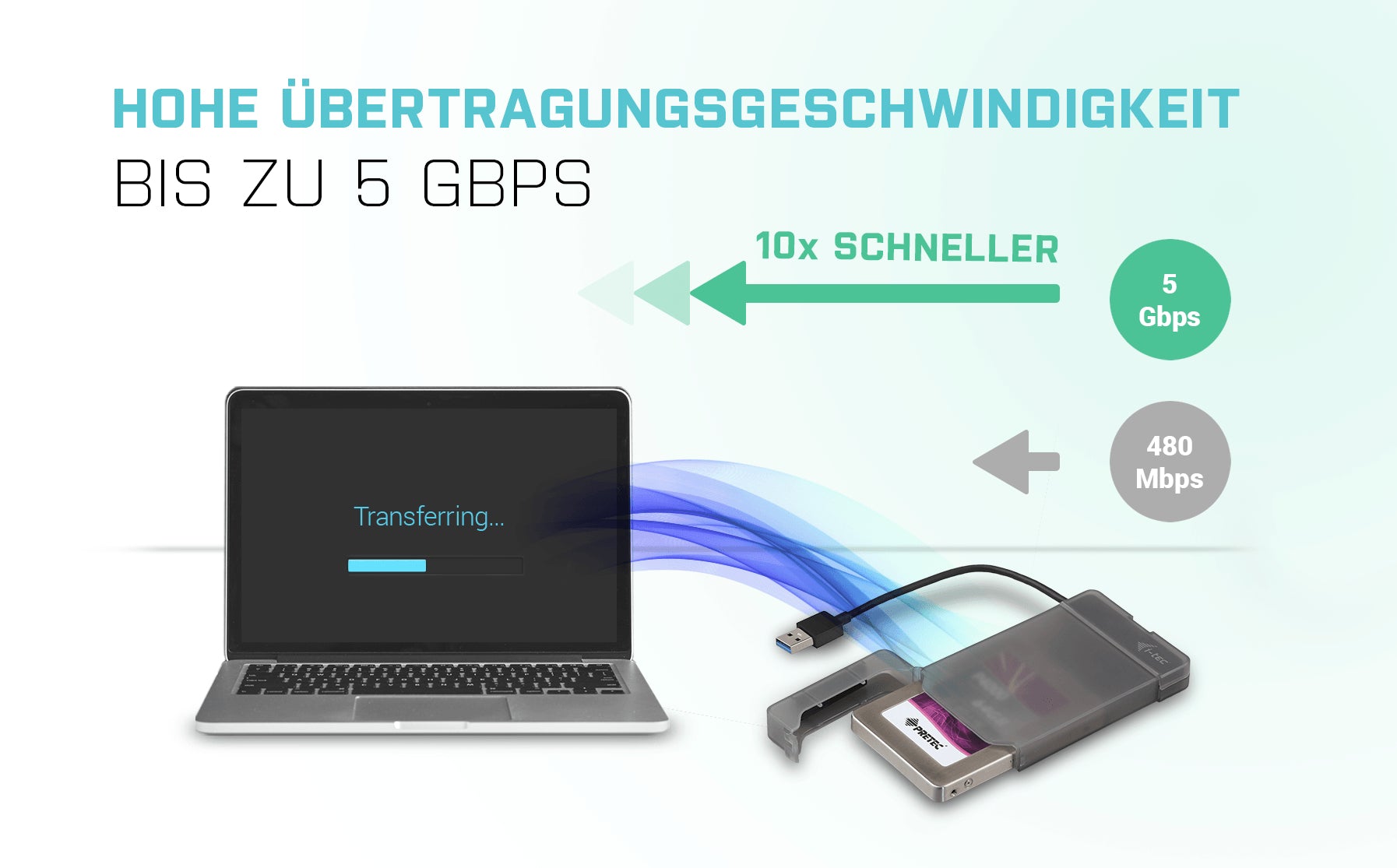 i-tec MySafe USB 3.0 – 1-Bay Desktop – für 2,5" HDD/SSD, SATA