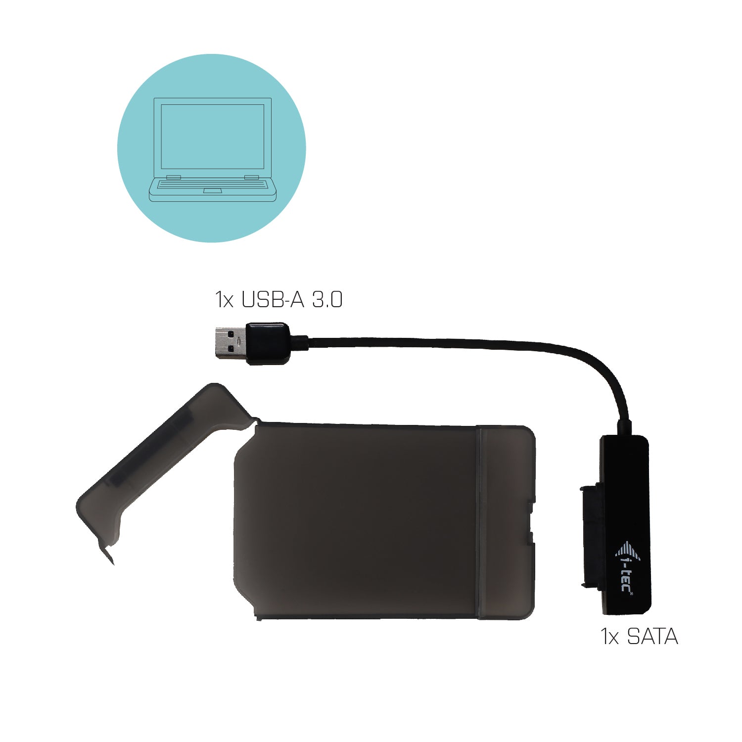 i-tec MySafe USB 3.0 – 1-Bay Desktop – für 2,5" HDD/SSD, SATA