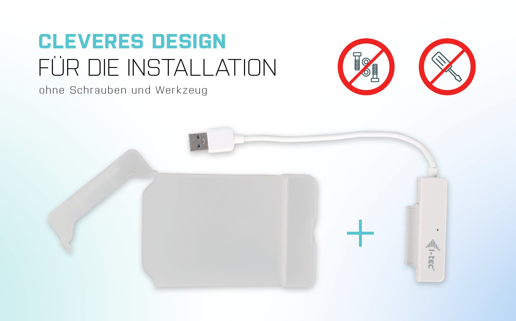 i-tec MySafe USB 3.0 Easy – 1-Bay externes Gehäuse – für 2,5" HDD/SSD, SATA