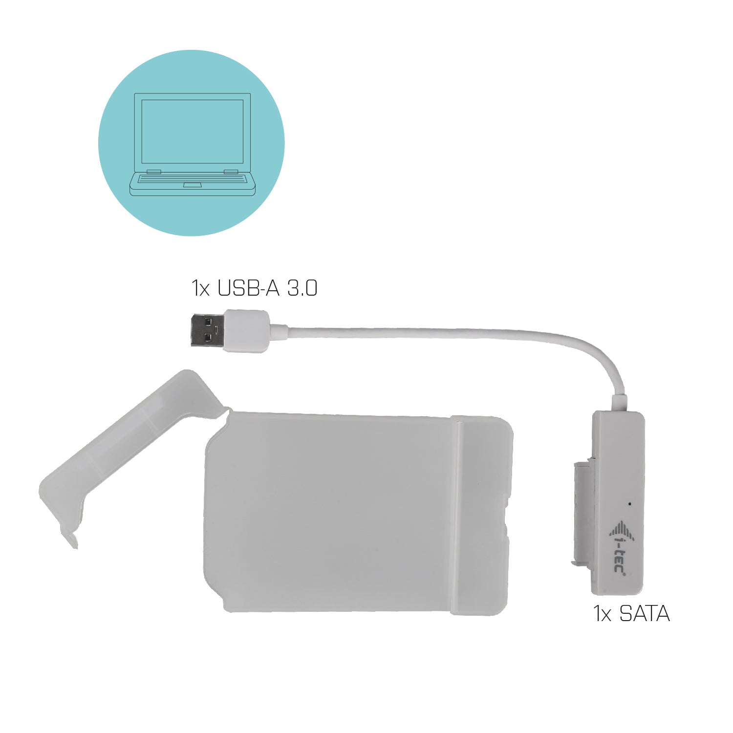 i-tec MySafe USB 3.0 Easy – 1-Bay externes Gehäuse – für 2,5" HDD/SSD, SATA