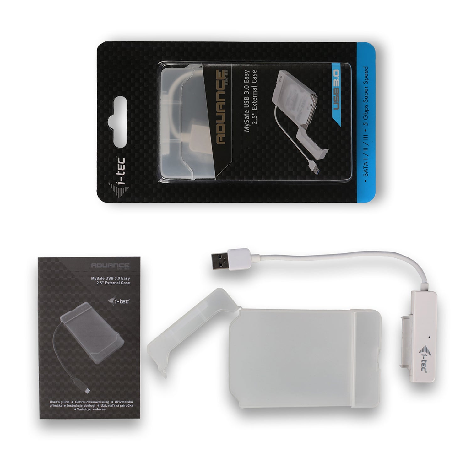 i-tec MySafe USB 3.0 Easy – 1-Bay externes Gehäuse – für 2,5" HDD/SSD, SATA