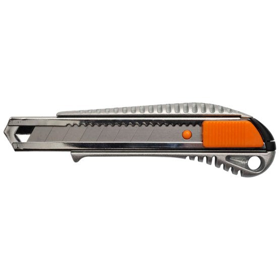Fiskars 18 mm Abbrechmesser, Zinklegierung, einziehbar, grau