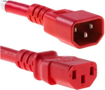 Diggelmann Netzkabel, IEC C14 auf IEC C13, 250 V, 1 m, Rot, SPVRD10-1