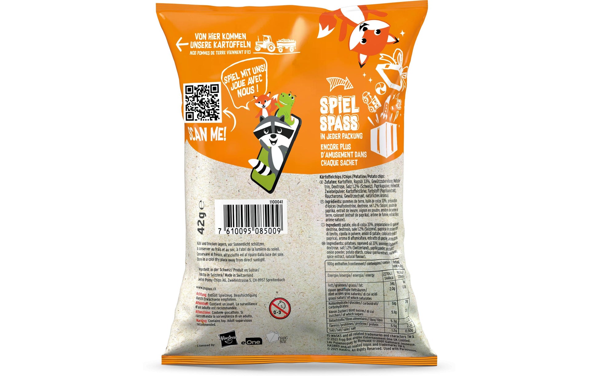 Zweifel JouJoux Chips – Paprika, glutenfrei – 42 g