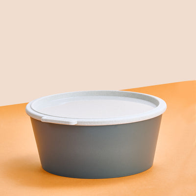 Koziol Salatschüssel – 2,2 l, Kunststoff (biozirkulär), Grau, mit Deckel, spülmaschinenfest