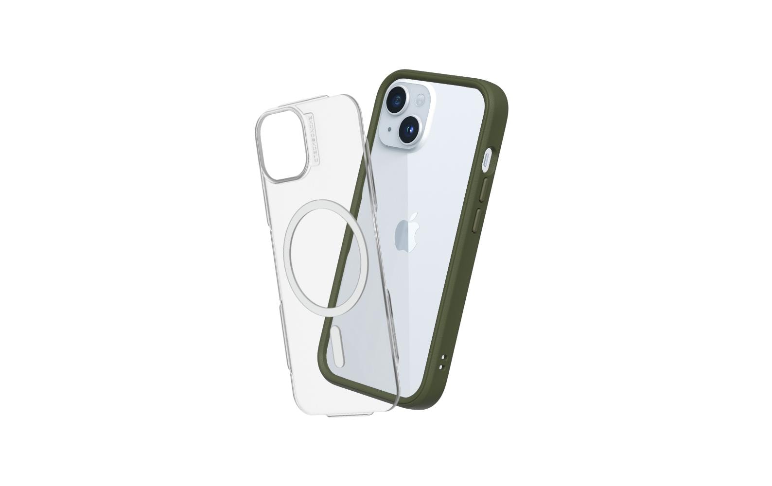 RhinoShield Mod NX – Backcover – für Apple iPhone 15 – MagSafe, Acryl+TPE, Camo Grün