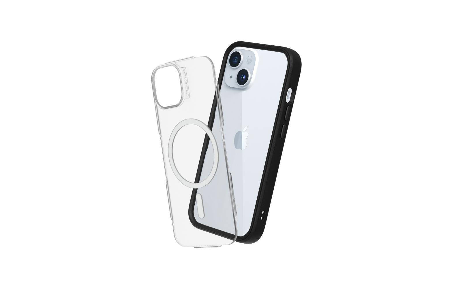 RhinoShield Mod NX Backcover – für Apple iPhone 15 Plus, MagSafe, Acryl+TPE, schwarz