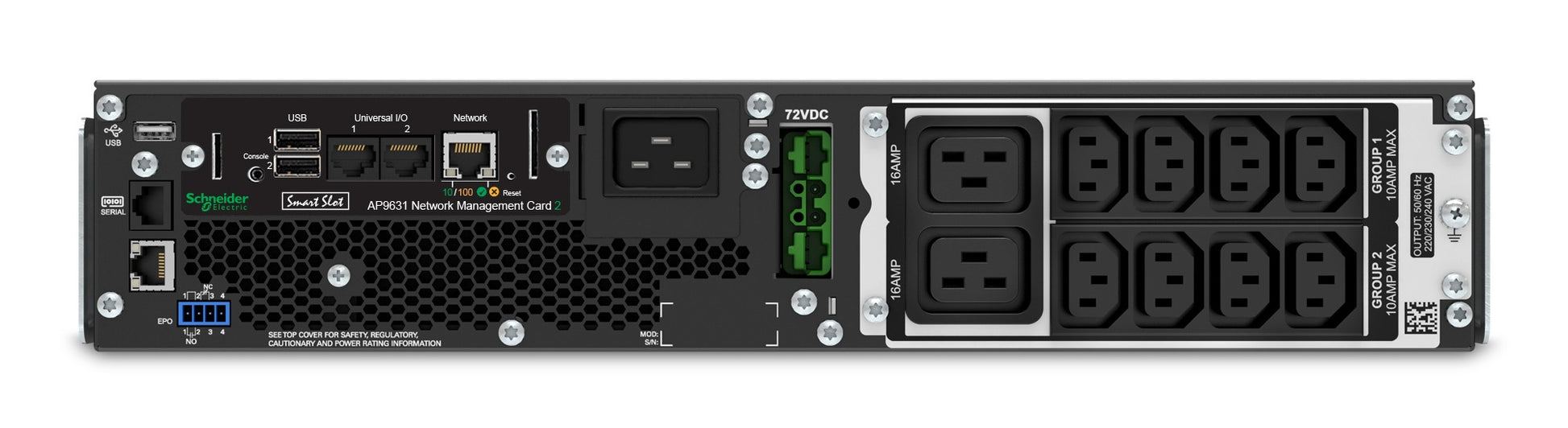 APC Smart-UPS – SRT 2200 VA RM, 2U, SRT2200RMXLI-NC