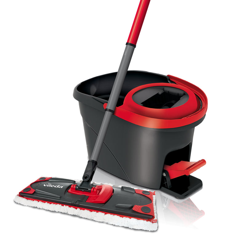 Vileda UltraMat Turbo – Bodenwischer-Set – Teleskopstiel, Mikrofaser, Grau