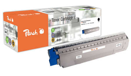 Peach Toner 44059256 – schwarz, 9500 Seiten – für OKI MC 861 CDTN, MC 861 CDTN plus, MC 861 CDXN und weitere