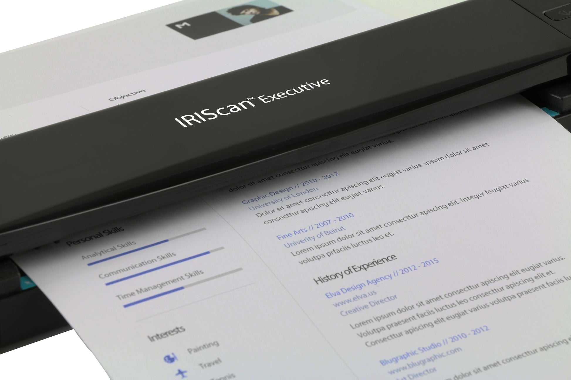 I.R.I.S. IRIScan Executive 4 Duplex – Mobiler Scanner, A4, Duplex