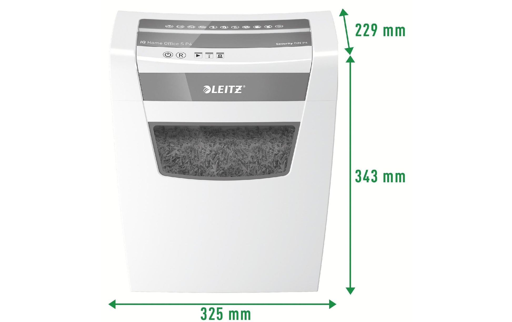 Leitz bürogeräte Leitz IQ Home Office S – Aktenvernichter, DIN P-4, Streifenschnitt 4 × 28 mm, 8 Blatt, 15 l