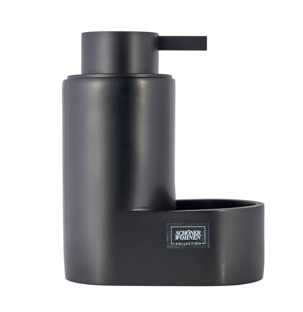 Wenko Shila Seifenspender – Kunststoff, Schwarz, 400 ml