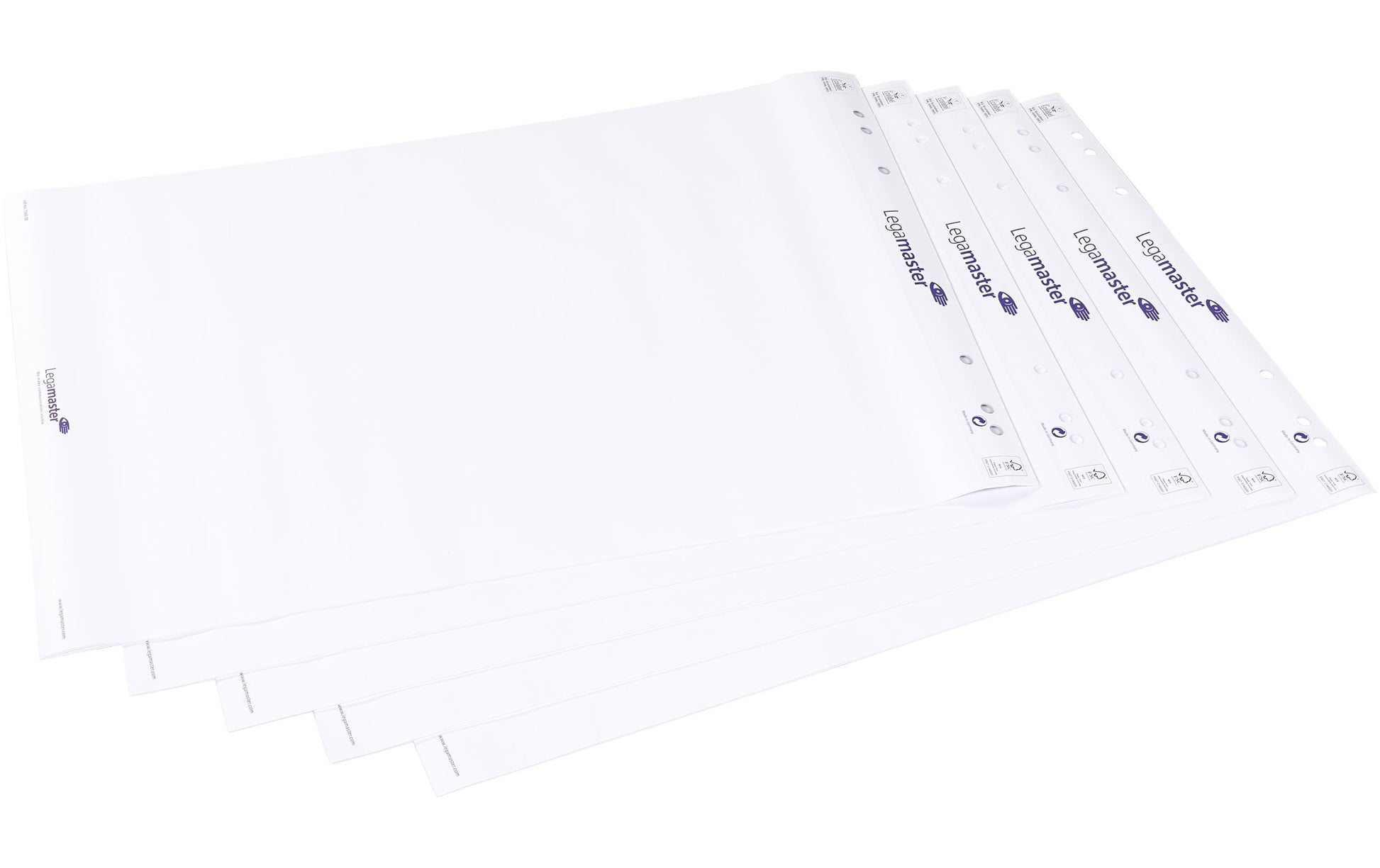 Legamaster Flipchartblock Blanko – 65 × 98 cm, 20 Blatt, 80 g/m², 6-fach Lochung