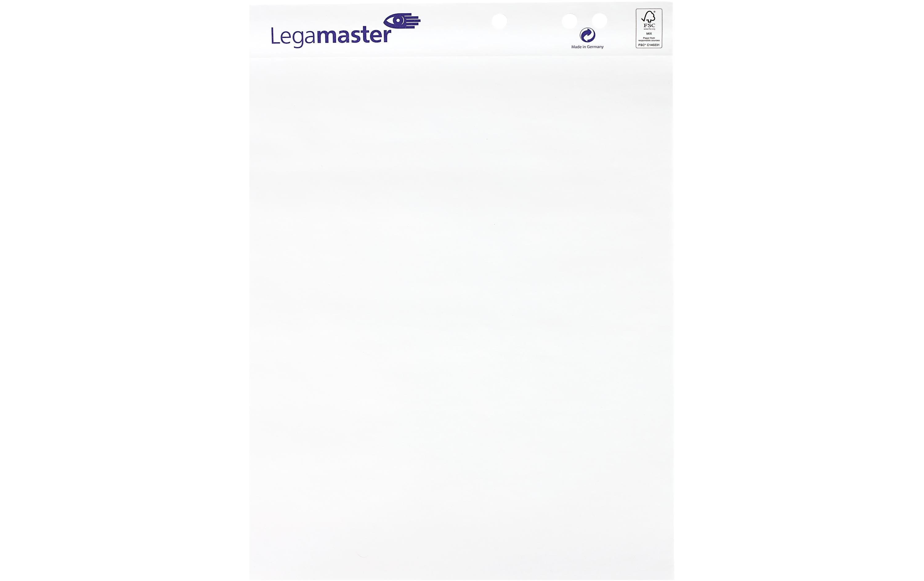 Legamaster Flipchartblock Blanko – 65 × 98 cm, 20 Blatt, 80 g/m², 6-fach Lochung