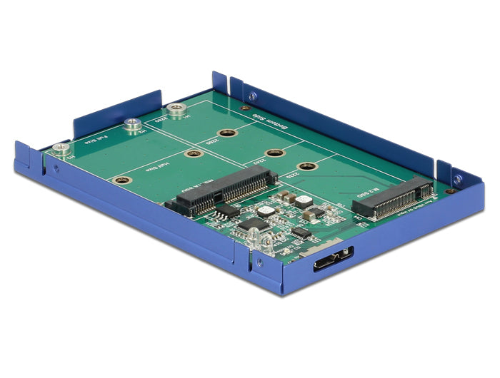 DeLOCK 62731 Gehäuse M.2 Key-B zu USB 3.2 Gen 1 – für mSATA und M.2 SATA, Blau