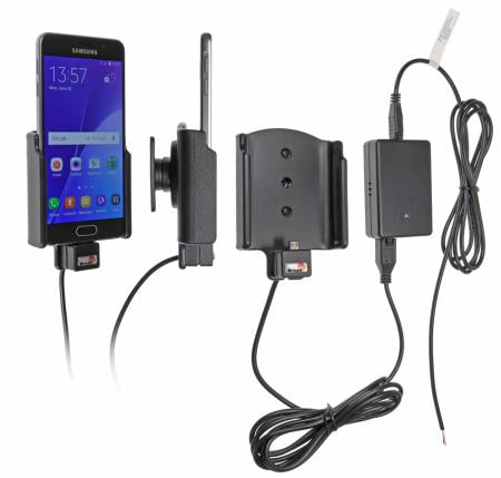 Brodit 513895 Kfz-Ladehalterung – Saugnapf, 12/24 V – für Samsung Galaxy A3 – Schwarz