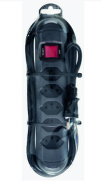 Steffen STEBA STRONG Steckdosenleiste – 5× T13, 3 m, mit Schalter, Schwarz