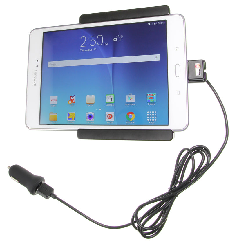 Brodit Fahrzeug-Dock für Samsung Galaxy Tab A 8,0" – 12 V (Zigarettenanzünder) – Schwarz