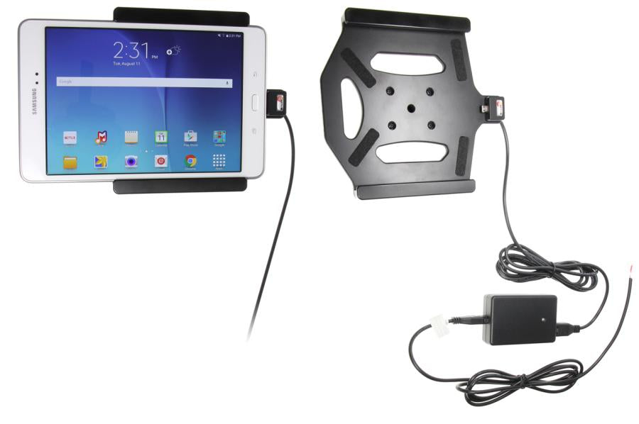 Brodit Fahrzeug-Dock für Samsung Galaxy Tab A 8,0" – aktiv, mit Molex-Adapter – schwarz